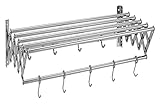 Handtuchhalter, Handtuchhalter für Badezimmer, Verstellbarer, klappbarer Handtuchhalter zur Wandmontage mit 5 Haken, Handtuchaufbewahrung mit 6 Stangen, 100 cm/100 cm (Farbe: 80 cm) (100 cm B)