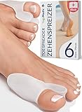 YogaMedic Hallux Valgus Zehenspreizer transparent [6x] inkl. E-Book - DERMATEST: SEHR GUT - 0% BPA, Universalgröße, verbessertes Silikon