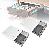 SIYINGSAERY 2 Stück Schublade unter Schreibtisch Selbstklebende Schubladen Organizer Aufbewahrungsboxen Versteckte Unterbau Schublade Untertisch Schubladenbox für Büro Schule Zuhause Briefpapier