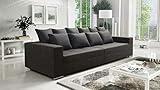 Kuechen-preisbombe Modernes Big Sofa Wohnlandschaft Sofa Couch Jumbo 4 - Grau Leder Imitation