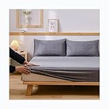 Superweiches Spannbetttuch Matratzenschoner Aus 100% Baumwolle Atmungsaktiv Und Komfortabel Feuchtigkeitsableitend Mit Extra Tiefer Tasche Spannlaken (Color : H, Size : Twin-XL)