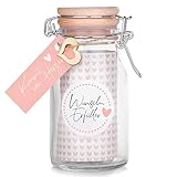 Himmelsflüsterer - Wunscherfüller als Geldgeschenk oder Individueller Gutschein | Kleine Geschenke | Bügelglas mit Holzdeckel | Geschenkidee | inkl Papier für Grüße