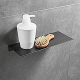 MAVNES Wandregal Space Aluminium Badezimmerregal, Duschregal Duschkabine, schwarzes Regal Badezimmerzubehör Shampoo Rack Badezimmer Regal (Color : Black 30cm)