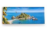 Paul Sinus Wandbild 120x50cm Isola Bella Insel Italien Mittelmeer blauer Himmel Horizont