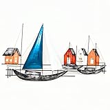 THOKUTOYS Wanddeko - Segelboot Carolinensiel