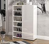 möbelando Schuhschrank Dielenkommode Flurschrank Schuhkommode Schrank Flurmöbel Glossy I