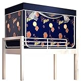 Leodun Bettvorhang, Staubdicht, Für Schlafsaal, Blackout, Für Etagenbetten, Vorhängen Für Hochbett/Halbhöhe, Mezzanine, Moskitonetz Mit Stoff, Für Studenten, A,190 * 90 * 90cm