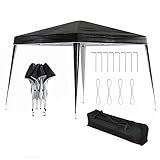 OSKAR OK-Living Faltpavillon 3x3m Pop-up Pavillon mit Tasche faltbar Partyzelt Gartenpavillon Anthrazit, Schwarz