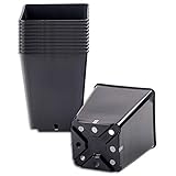 Wohnkult 10 x Anzuchttopf Pflanztopf 3,5 L schwarz 16 x 16 cm x 20 cm Blumentopf Blumenkübel Pflanztöpfe
