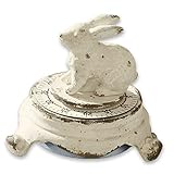 Loberon® Eieruhr Terese, Ostern, Osterdeko, Zink, H/Ø ca. 7/8.5 cm, antikweiß