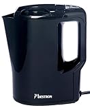 Bestron AWK810 Handlicher Reise-Wasserkocher mit Kochstopp-Automatik, 0,9 Liter, 500 Watt, Schwarz