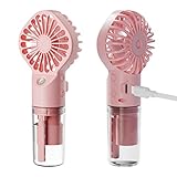 Moukkey Lüfter Mit Wassersprühnebel, Batteriebetriebener Handventilator Mit Sprühnebel, Camping Gear Fan Spray Luftbefeuchter Klei-ner, Heimbüros Camping Im Freien