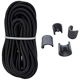 Lafuma Gummischnur für Liegestuhl Siesta L, schwarz, 8 m & 4 Fußschoner für Relax-Liegestühle, 20 mm Durchmesser, Anthrazit, LFM2843-1229