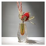 Vasen Gletscherglasierte Kristallglasvase, Verandadekoration, Weinschrank, Raumdekoration, Blumenvasendekoration vasen Glas (Color : A, Size : S)