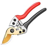 Gartenschere, Astschere mit titanbeschichteten SK5-Stahlklingen, Gartenschere für die Gartenarbeit, Gartenschere für den Außenbereich, Bypass-Gartenschere, Heckenschere, Baumschnei