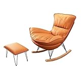 OHKKSD Moderne Minimalistische Faule Sofa Stuhl Freizeit Liege Bequeme Einzel Kleine Schaukelstuhl Mit Pedal Wohnzimmer Schlafzimmer Balkon Garten Korridor