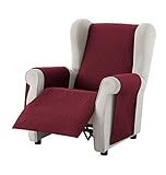 Textil-home Sesselschoner Sofaüberwurf Adele, 1 Sitzer/Relax - Reversibel gepolsterter Sofaschutz. Farbe Rot