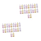 COHEALI 40 Stück Driftflaschen-Anhänger Muschel-Reifen-Ohrring-Anhänger Für Halsketten Kristall-Anhänger DIY-Wunschflaschen-Charms Drift-Flasche Pandent Miniatur Leere
