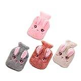 GLEAVI 4Pcs Wärmflasche Tragbarer Handwärmer Handwärmbeutel Wasserbeutel Körper Wärmflasche Plüschtier Handwärmer Wärmbeutel Tasche Schöne Wasserinjektionstasche Schöne Tasche