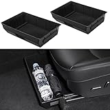 BASENOR Tesla Model Y 2021 2022 2023 Sitz-Organizer Box 2PC Aufbewahrungsbox unter dem Sitz Organizer unter den vorderen Sitzen verstecktes Fach