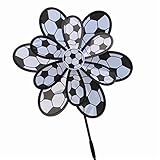 TRWMZ Double Layer Football Windmill Wind Spinner Windrad Hausgarten Yard Dekoration Outdoor