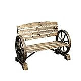 HTI-Line Gartenbank Sommerset Sitzbank Holz Wagenrad Braun