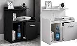 VCM Hoher Nachtschrank Beistelltisch Schublade Konsole Boxspring Nachttisch Nilasa Schwarz