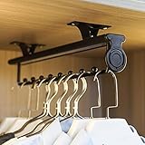OUSIKA Schrank Kleiderstange, ausziehbare Kleiderstange 25-44 cm, verstellbare Kleiderstange, Kleiderstange for Hosen und Mäntel, platzsparend und platzsparend (Size : 30cm/11.8in)