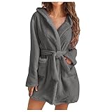 Bademantel Damen Frottee Mit Kapuze Lang Kurz Ohne Kapuze Sauna Große Größen Warm Sauna Bademantel Morgenmantel Bademäntel Saunabademantel Frottee Saunakilt Bathrobe Kimono Negligee Saunatuch S #