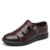 Herren Pantoletten Herren Pantolette Bequeme Hausschuhe Sandalen Schuhe Herren Sommer Hohlloch Atmungsaktiv Lässig Trend Set Füße Cool (40 EU,Braun)