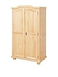 Kleiderschrank | Kiefer massiv | Natur | Garderobenschrank |Landhaus Still |Naturfinish |Wäscheschrank | Mehrzweckschrank | Schlafzimmerschrank |2 Türig | Lackiert | Genf