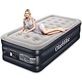 OlarHike Luftbett mit Eingebauter Elektrischer Pumpe, Luftmatratze Selbstaufblasend für 1 Person, Premium Einzelbett Gästebett, Aufblasbare Matratze für Camping oder Heimgebrauch, 198 x 102 x 46 cm