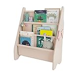 MAMOI® Bücherregal für Kinder, Bücherkiste für kinderzimmer, Book Shelf, Buchregal, Wandregal kinderregal, Kinderbücherregal, Bücherbank aus Holz, Kindermöbel für kleines Kind Montessori