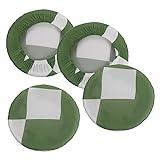 PATIKIL Runder Barhocker-Bezug, 24,1 cm, waschbar, elastisch, für Stühle mit einem Durchmesser von 30,5 - 45,7 cm, 4 Stück, Grün / Weiß