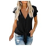 TWIOIOVE Vintage Weste Damen Frauen Bluse Feste Farbe Büro Damen Bluse Sand