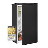 Exquisit Kühlschrank KS85-V-091F schwarz | 75 l Nutzinhalt | LED-Licht | 45cm