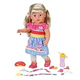 BABY born, Puppe, BABY born Sister 43 cm, Puppe mit Haaren und 6 lebensechten Funktionen ohne Batterie, inklusive BABY born Zubehör, 830345, Zapf Creation