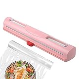 IDOBLO Lebensmittelverpackungs-Spender, 2-in-1 Frischhaltespender mit Schneider – Pergament-, Wachspapier- und Aluminiumfolienspender für Küchenschubladen, Wickelspender