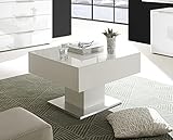 storado.de Couchtisch mit Glasplatte Weiss 70x46x69 cm Max Box 0755 CT01 70x70 OPL Tisch