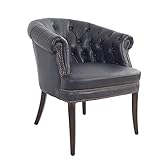 Vintage-Line Clubsessel Swindon Chesterfield-Muster (Belon Black)