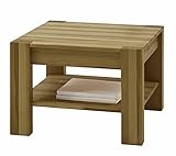 LCSA Couchtisch quadratisch Wildeiche massiv geölt Holztisch ca. 65x 65 cm