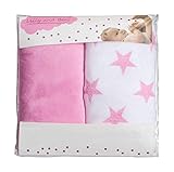 Lilly and Ben® Wickelauflagenbezug 2er Pack I kuscheliger & saugstarker Bezug mit Baumwoll-Oberfläche für Wickelauflage I pflegeleichter & schadstofffreier Spannbezug aus weichem Frottee