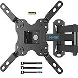 BONTEC TV Wandhalterung für 13-43 Zoll LED-LCD-OLED-Fernseher, neigbar, schwenkbar und um 360° drehbar, Wandhalterung Fernseher bis 20 kg, mit Sicherheitsschrauben, max. VESA 200 x 200 mm