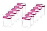 MiraHome Gewürzdosen Schüttdosen Streudosen Vorratsdosen Austrian Quality 0,30L (12 Stk) Rosa