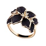 Reizende -Perlen-Ring-weiße Mode-Kreis-Ring-Entwurfs-Verlobungs-Blumen-Ringe Ringe Mit Glassteinen