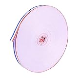 Ciieeo 1 cm Streifenband 50 M/Rolle Polyester-Streifenband Zum Verpacken Von Party-Deko-Hochzeitszubehör (Rot Weiß Blau)