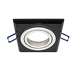 EDO Einbauleuchte Einbaustrahler glas CRYSTAL R Deckeneinbaustrahler quadratisch verstellbare Schwarzschnitt Strahler Deckenlampe Deckeneinbauleuchte Einbaulampe aus klarglas Deckenspot Spot EDO777405