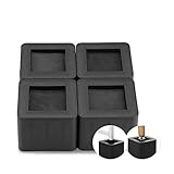 uyoyous Möbelerhöher 4 Stück Tischerhöhung Betterhöhung Bed Riser Möbelfüße Möbelerhöhung Tischerhöher Elefantenfuß für Bett Tischbeine Möbel Sofafuss - Quadrat Schwarz 8,5 cm