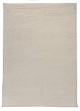 THEKO | Berber Teppich aus 100% Schurwolle aus Marokko | nachhaltig & robust | handgeknüpft | Farbe: Weiß | 200x300 cm