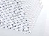 Löffert® Ersatzplatten für Gewächshaus | 800g/m² Polycarbonat | Stegplatten | 4mm - 6mm - 8mm - 10mm | alle Standardgrößen & Zuschnitt auf Wunschmaß (4mm | 10 Stück | 1210 x 605mm)